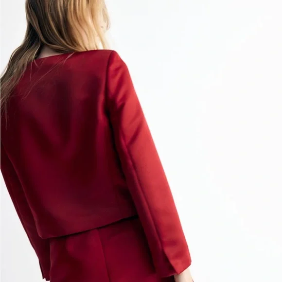 NWT H&M Elegant bow detailed satin blazer - Picture 6 of 7